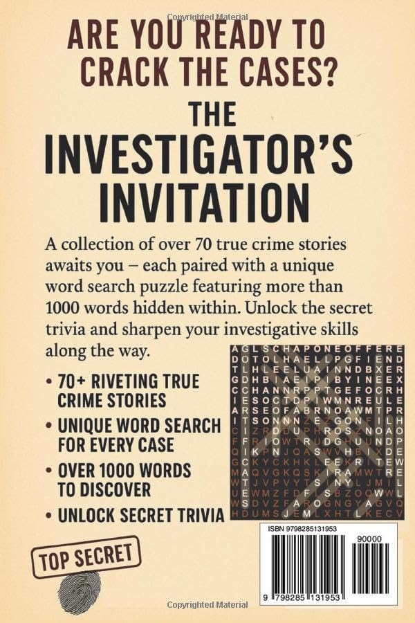 True FBI Crime Case Files: The Puzzle Collection by Labyrinth Leaf Books