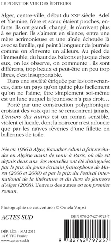 L'envers des autres (French Edition) by Kaouther Adimi