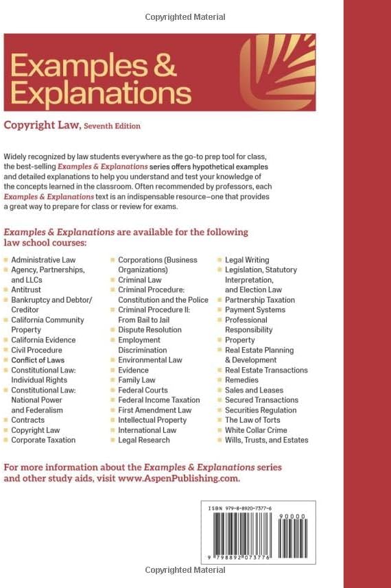 Examples & Explanations for Copyright Law by McJohn M. Stephen