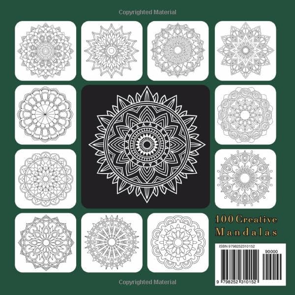 Mandalas (2026) Deluxe - A Relaxing Coloring Book for Stress Relief: 100 Coloring Pages by E.R. Moore