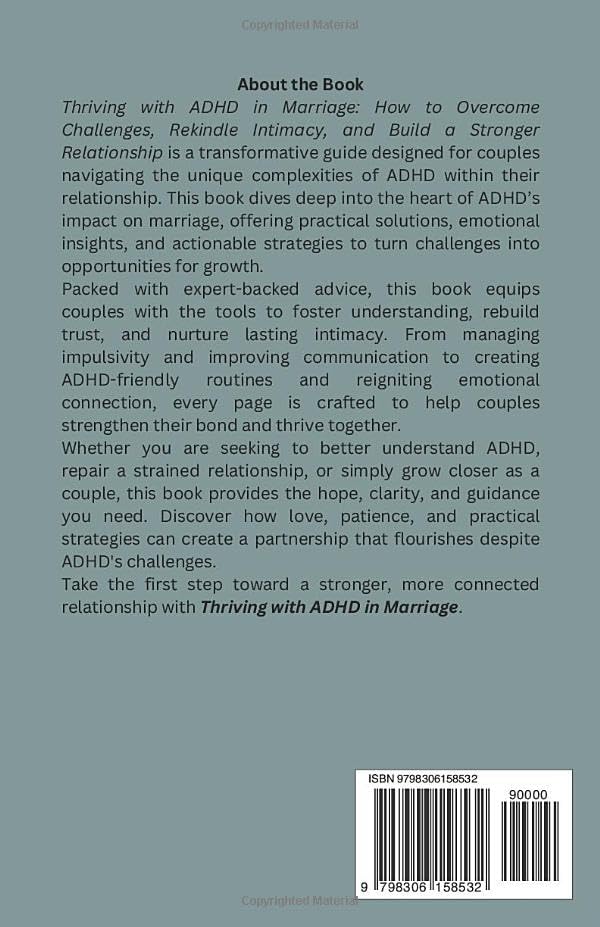 Thriving with ADHD in Marriage: How to Overcome Challenges, Rekindle Intimacy, and Build a Stronger Relationship by Zarek Slade