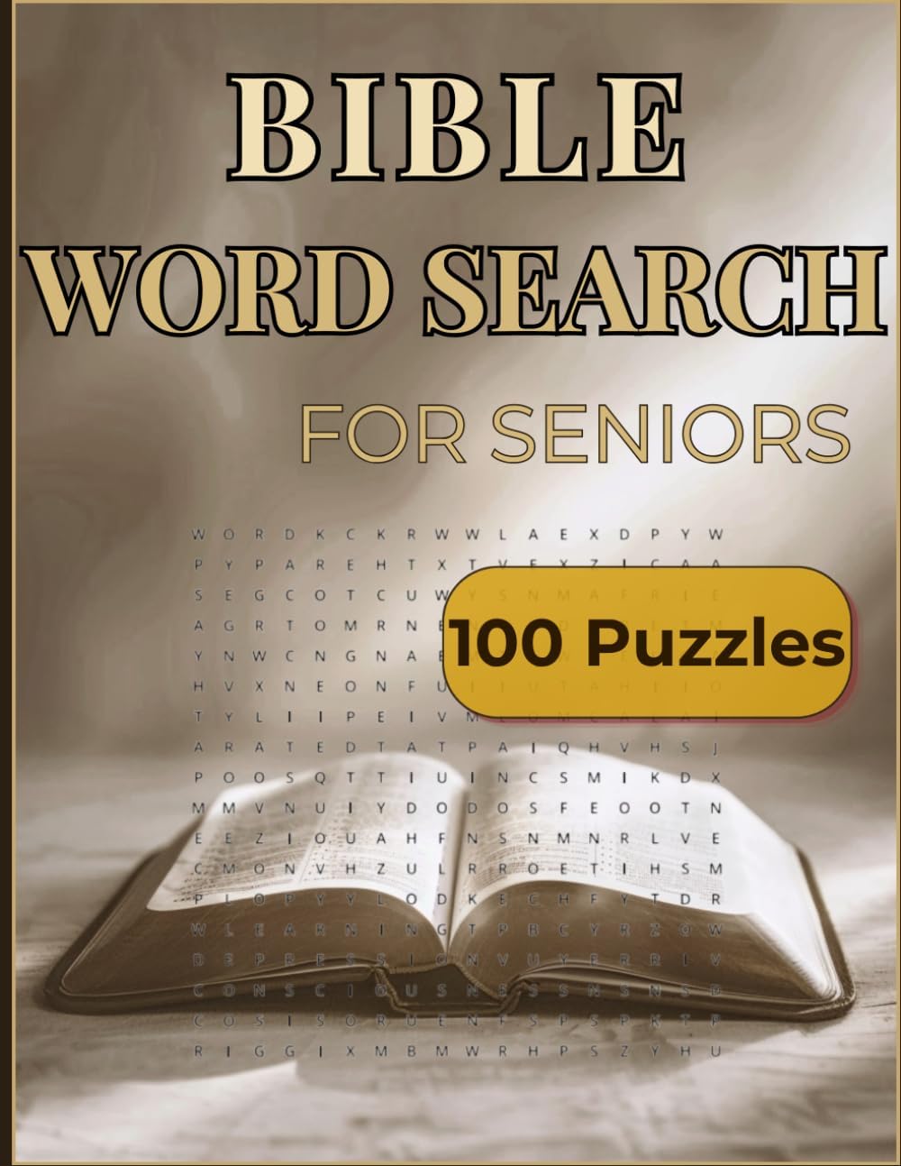 Bible Word Search for Seniors: 100 Large Print Puzzles, Uppercase Letters, Solutions Included: Large Print Bible Puzzle Book for Elderly Christians – ... for Adults: Large Print Relaxing Activities) by Sashka Vladimirova
