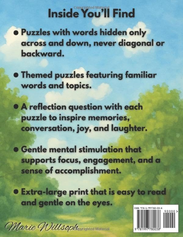 Simple Word Search for Seniors With Dementia Extra Large Print: Easy to Solve Puzzle Book to Support Memory Care and Relaxation in Elderly Adults (Easy to Solve Puzzle Books for Adults With Dementia) by Marie Willsoph
