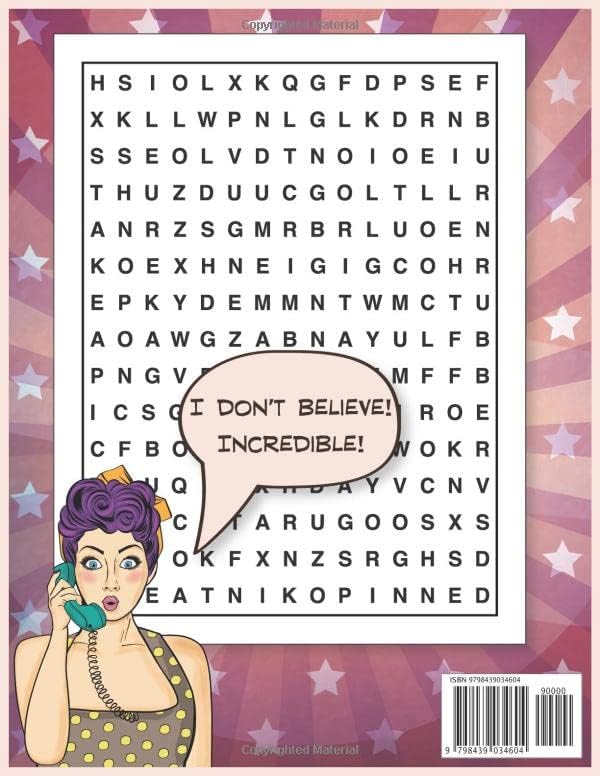 The Fabulous 1950s Extra Large-Print Easy Word Search for Seniors: Extra Large Print Word Search Puzzles for Seniors & Elderly Adults, 1950’s Word Search Puzzles for The Visually Impaired by Sunlight Clark Press