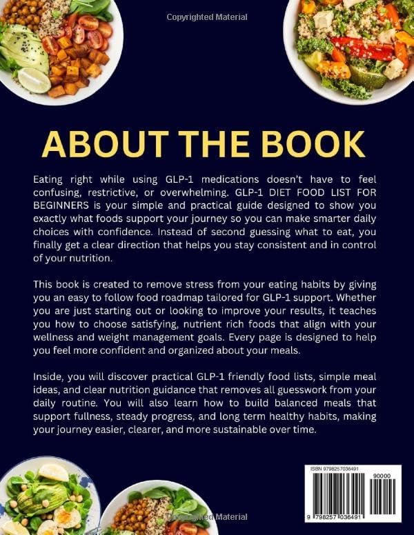 Glp-1 Diet Food List For Beginners: The Complete Guide to 1000 Days of Quick and Delicious High-Protein, Gut-Friendly Recipes Designed to Support ... Tasty Diet and Nutrition Cookbook Series) by Debra M. Hargis