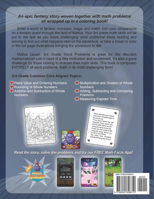 3rd Grade Word Problems: A Matica Quest Math Workbook by Optimal Math LLC