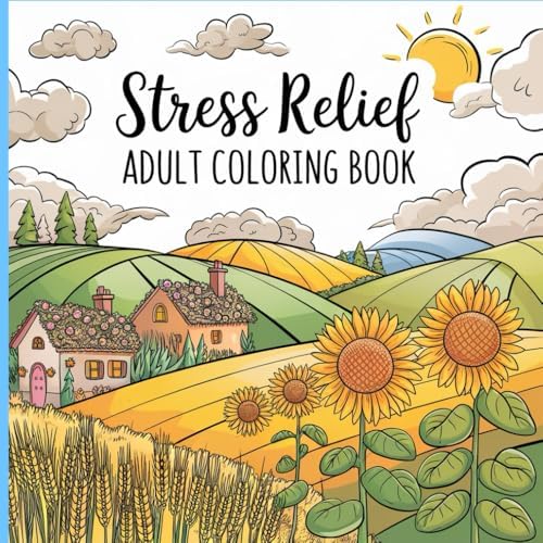 Stress Relief Adult Coloring Book by Heady Lotus