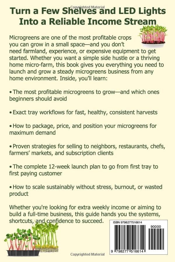 The Complete Guide to Home Microgreens for Profit: Growing, Harvesting, Packaging, and Selling Microgreens for Steady Income in Any Space by S. Denise Hoyle MBA