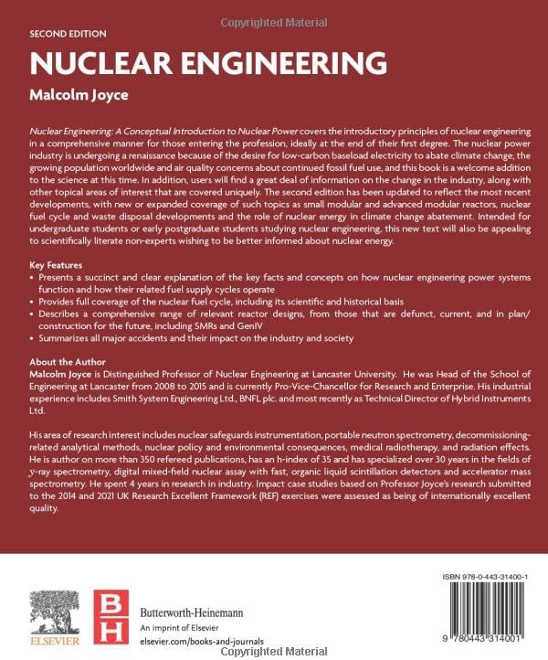 Nuclear Engineering: A Conceptual Introduction to Nuclear Power by Malcolm Joyce