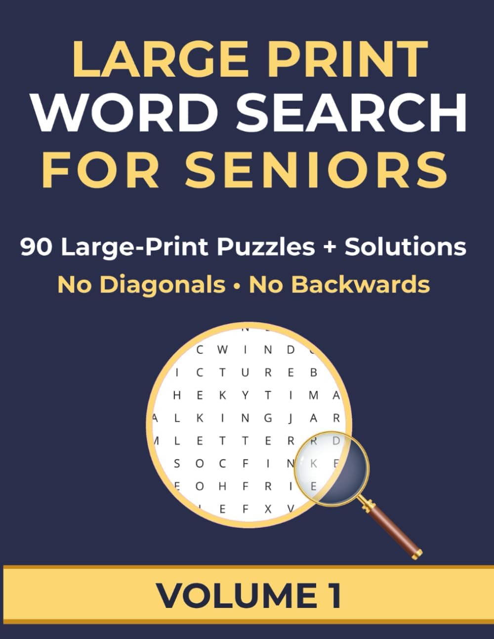 Large Print Word Search for Seniors: Easy & Relaxing Brain Games with 90 Word Search Puzzles (Large Print Puzzle Series for Seniors) by Clear Pages Publishing