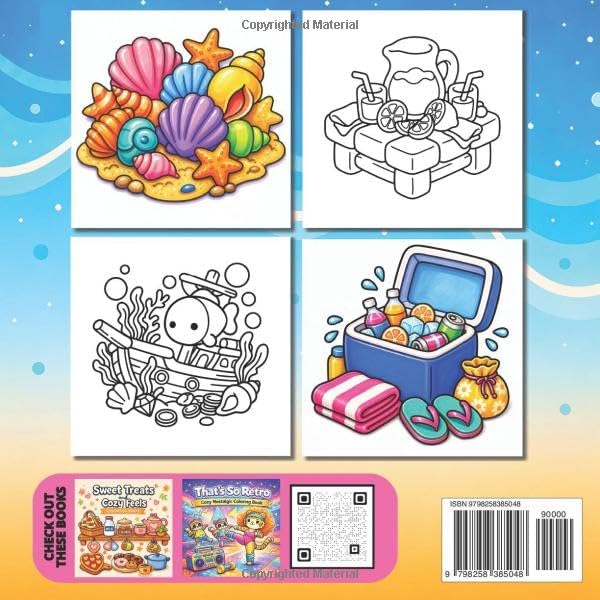 Simple Summer Vacay Bold & Easy Coloring Book: A Cute and Relaxing Summer Coloring Book for Adults & Teens Features Beach, Pool, Tropical Vacation, ... and Bold Hygge Coloring Book Collection) by SieAera Monroe