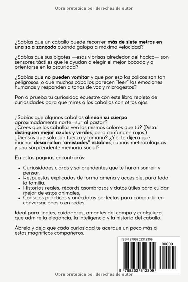 120 CURIOSIDADES sobre CABALLOS: Datos sorprendentes, secretos, historias y curiosidades increíbles sobre razas, comportamiento, historia y cuidados ... (Libros de Caballos) (Spanish Edition) by Hugo Stain