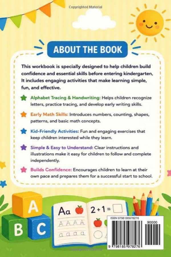 Summer Bridge K1 Grade Workbook: Kindergarten Prep with Alphabet Tracing, Handwriting and Early Math Skills by Laird Miles