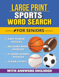 Large Print Sports Word Search for Seniors: Easy-to-Read Puzzles Featuring Sports, Football, Baseball, Basketball, Golf, and Popular Sports | Relaxing ... x 11 Inches, 112 Pages | Solutions Included by PaperBrain Publishing