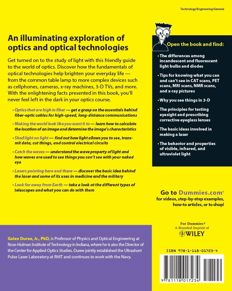 Optics For Dummies by Galen C. Duree Jr.