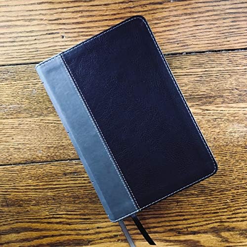 NIV, Giant Print Compact Bible, Leathersoft, Black, Red Letter, Comfort Print by Zondervan