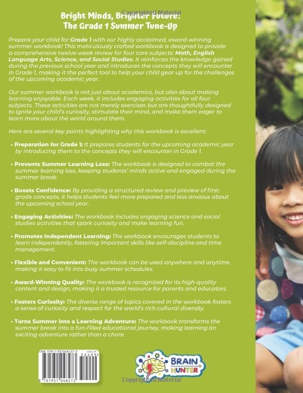 Summer Activity Playground Kindergarten: 8 Weeks of Summer Activities - Math, ELA, Science, Reading and Social Studies by Brain Hunter Prep