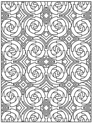 Dover Creative Haven Tessellation Patterns Coloring Book: Color, Frame and Create Your Own Wall Art Decorations! by John Wik
