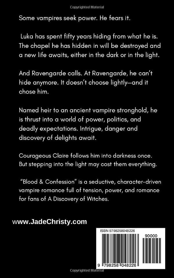 Blood & Confession: A Modern Vampire Romantasy (Vampire of Montenegro Series) by Jade Christy