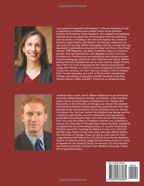 Patent Law: Cases, Problems, and Materials 4th Edition 2025: Black & White Version by Jonathan S. Masur