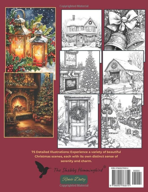 75 Calming Scenic Christmas Scapes: Adult Coloring Book: For relaxation, stress & anxiety relief, fun & enjoyment (Scenic Coloring Books for Adults) by Renee Duty