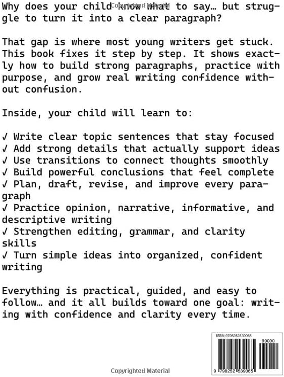 Paragraph Writing Practice Grade 5-6: A Complete Paragraph Writing Workbook for Kids (Grade 5–6) to Build Writing Skills, Practice Daily Paragraph ... Practice Workbook Series (Grades 1–12)) by Colter Welch