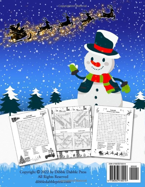 The Magic of Christmas Adult Word Search Puzzles Large Print: A Relaxing Collection of Festive Brain Teasing Word Find Puzzles for Adults, Seniors and Teens by Dibble Dabble Press