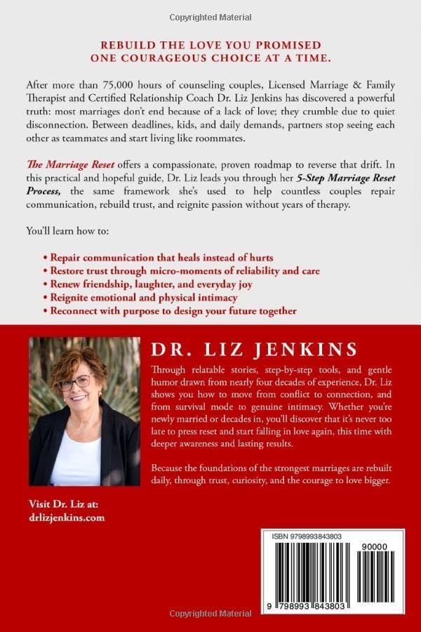 The Marriage Reset: 5 Therapist-Proven Steps to Fix Your Marriage, Rebuild Trust, and Reignite Lasting Love (The Relationship Reset Series) by Dr. Liz Jenkins