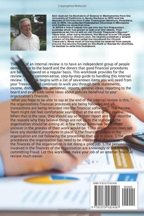 The Volunteer's Audit Guide for Churches and Other Non-Profits: A Step-by-Step Workbook for Internal Reviews of Non-Profit Organizations by Edd Breeden