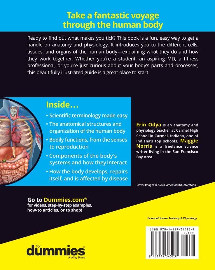 Anatomy & Physiology For Dummies (For Dummies (Math & Science)) (For Dummies (Lifestyle)) by Erin Odya