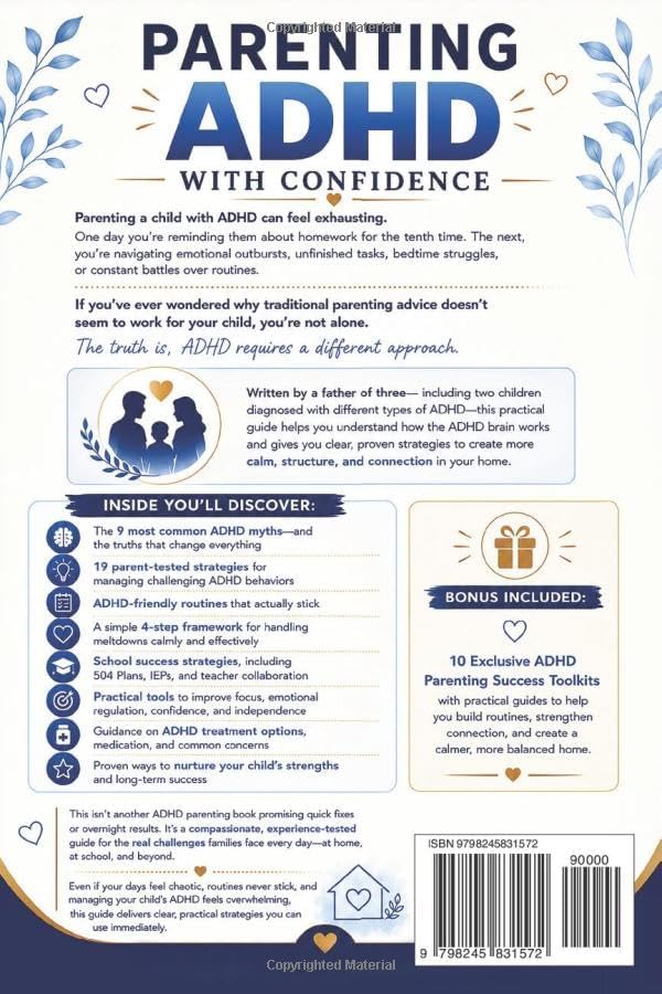 The Ultimate Guide to Parenting Kids with ADHD: 200+ Practical Strategies to Help Your Neurodivergent Child Thrive—Boost Focus, Manage Emotions, Build Lasting Routines, and Reclaim Peace at Home by Darren Chasey