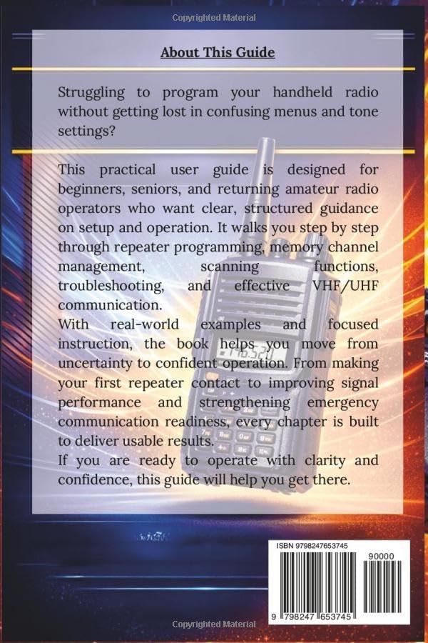 Yaesu FT-60R User Guide for Beginners & Seniors: Clear Instructions on Setup, Easy Programming, Troubleshooting, Memory Channel Management, Antenna & Battery Tips for VHF/UHF Ham Radio Operation by Nathan Holden