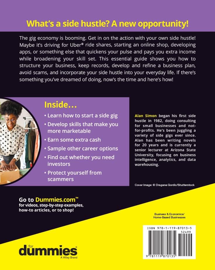 Side Hustles For Dummies by Alan R. Simon