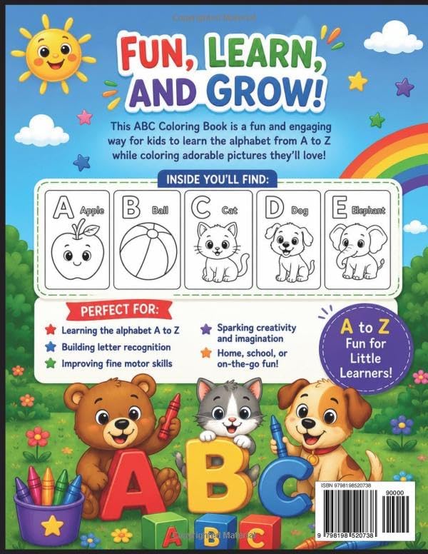 ABC Kids Coloring Book: A Fun Alphabet Coloring Adventure for Preschool and Kindergarten Learners by Latasha M. Washington