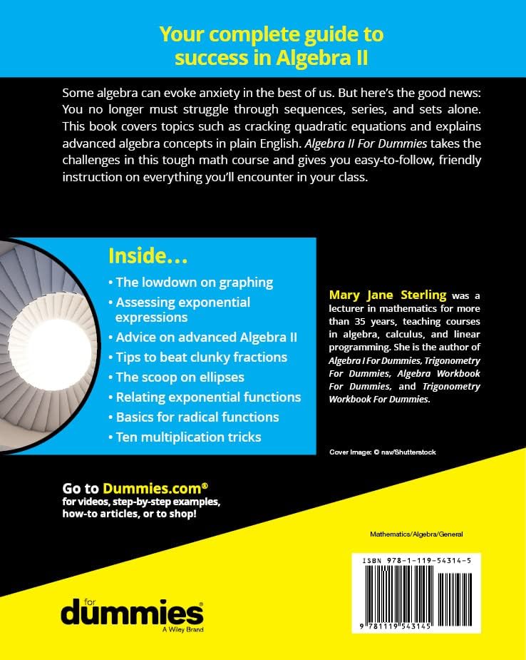 Algebra II For Dummies, 2nd Edition by Mary Jane Sterling