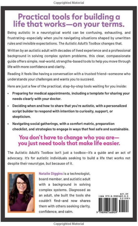 The Autistic Adult's Toolbox: Real Tools for Real Life-Because Just Try Harder Isn't a Strategy by Natalie Diggins