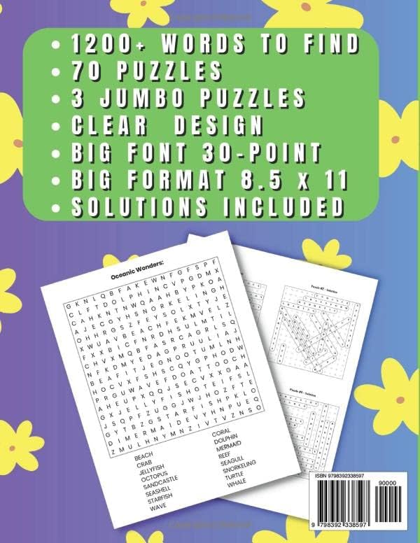 Spring Word Search Large Print: Relax With 70 Engaging Word Find Puzzles For Adults & Seniors. Easy On The Eyes & Challenging For The Mind. Ideal For ... And Word Hunts Lovers. Bonus: 3 Jumbo Puzzles by King Alan