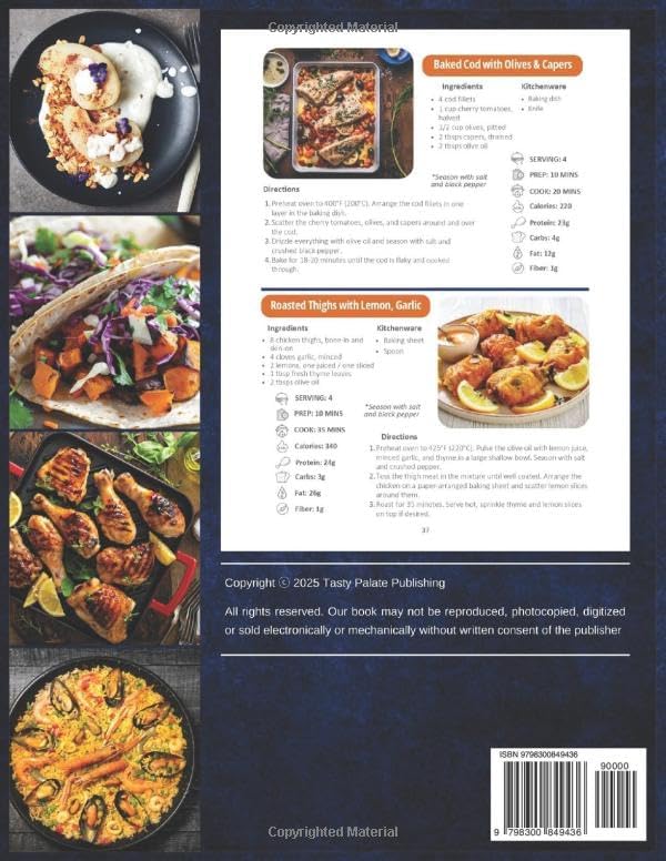 5 Ingredients Mediterranean Diet Cookbook for Beginners: A Collection of Healthy, Quick and Easy, Budget-Friendly Recipes with a 30 Day Meal Plan for Healthy Living by Tasty Palate Publishing