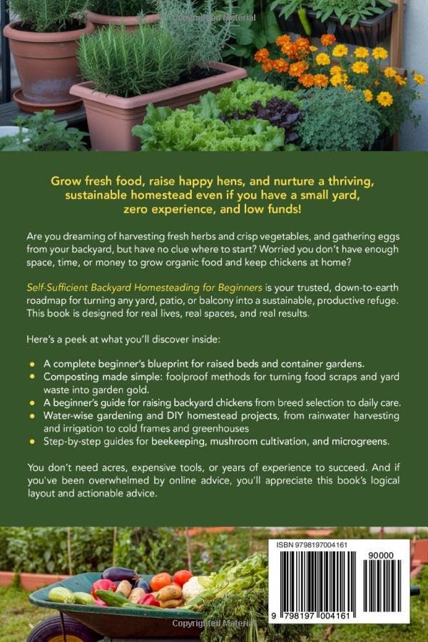 Self-Sufficient Backyard Homesteading for Beginners: Step-by-step guide to sustainable food production in small spaces by P.L. Duncan