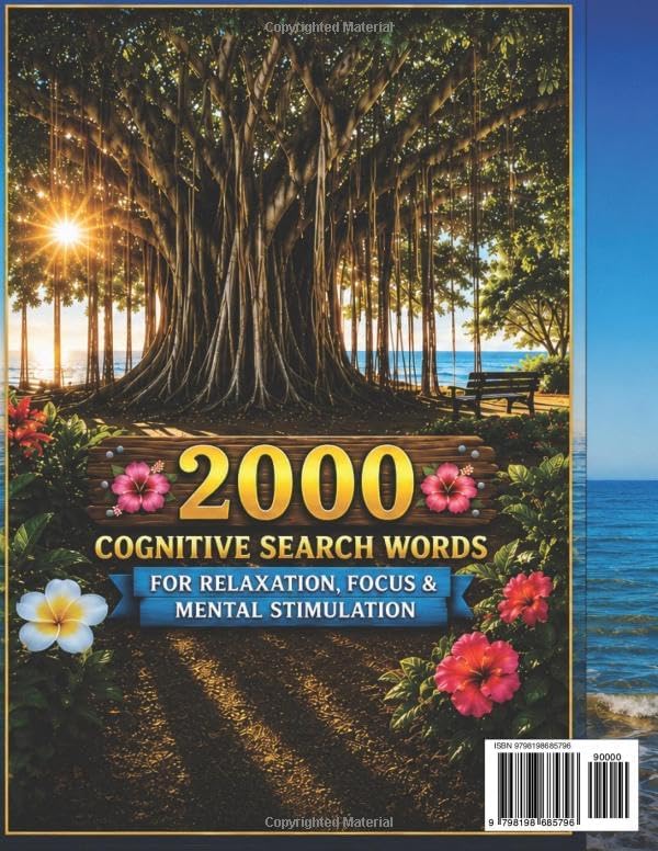 LARGE PRINT EASY & RELAXING MEMORY WORD SEARCH PUZZLES FOR SENIORS: MAUI BEACH MEMORIES: 2000 COGNITIVE SEARCH WORDS FOR RELAXATION, FOCUS & MENTAL STIMULATION by Brian R Flynn