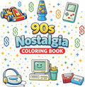 90s Nostalgia Coloring Book: A Relaxing Coloring Book for Adults and Kids Featuring Retro 1990s Scenes, Patterns, and Mandalas by Prado Publishing
