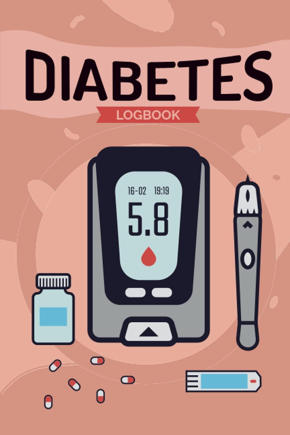 Diabetes Log Book: Blood Sugar Glucouse Levels Readings Notebook | 2-Year Blood Sugar Log Book For Tracking Blood Sugar Level | 108 Pages "6x9" in. by saif merwas