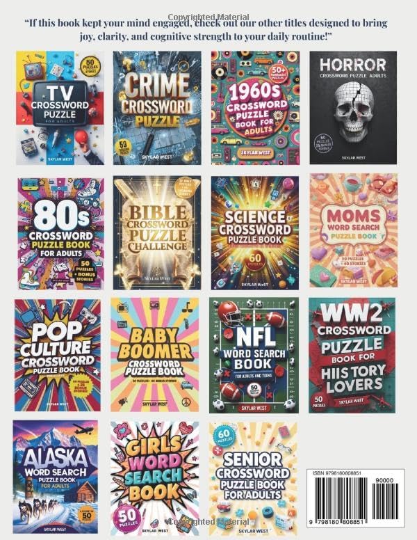 Large Print Word Search for Seniors: 60 Easy-to-Read Word Search Puzzles for Relaxation, Memory Support, Brain Training, Mental Stimulation & Hours of Enjoyable Fun by Skylar West