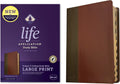 NKJV Life Application Study Bible, Third Edition, Large Print (LeatherLike, Brown/Mahogany, Indexed, Red Letter) by Tyndale
