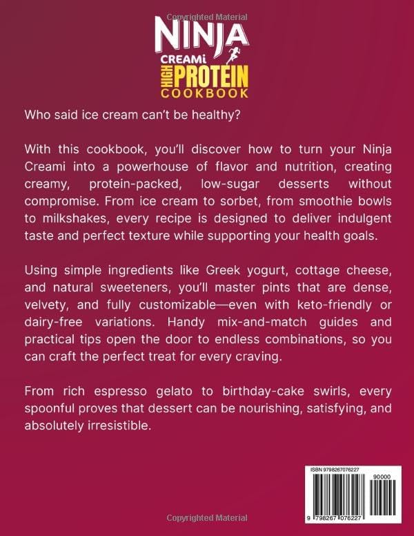 Ninja Creami High Protein Cookbook for Beginners: Easy, Healthy High Protein Ice-Cream Recipes Using Natural Ingredients for Everyone. (The Ultimate Ninja Creami Library) by Johanna Berg