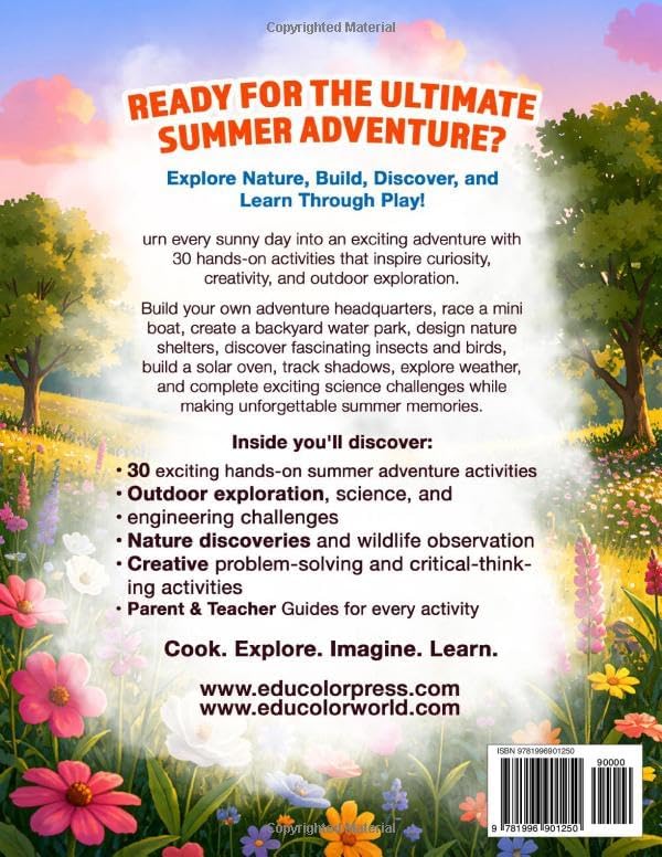 30 Summer Adventures: Explore Nature, Build, Discover, and Learn Through Play! (EduColor Discovery Workbooks) by EduColor Press