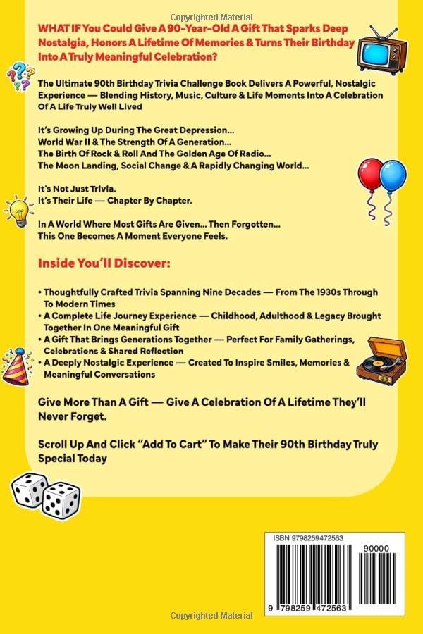 The Ultimate 90th Birthday Trivia Challenge Book: Relive The Glory Days With Fun Facts, Brain Teasers & Nostalgic Challenges Perfect For 90-Year-Olds (90th Birthday Gift For Men & Women) by Wendy Foxworth