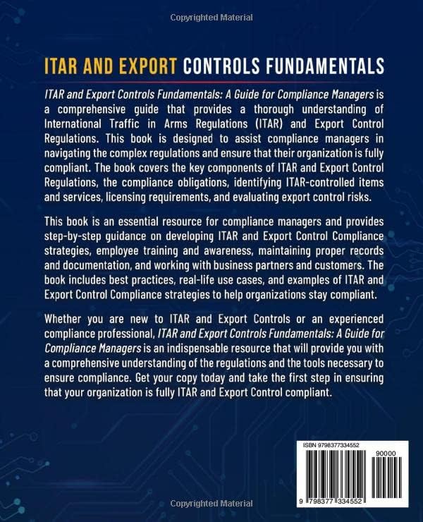 ITAR and Export Controls Fundamentals: A Guide for Compliance Managers by Carl B Johnson