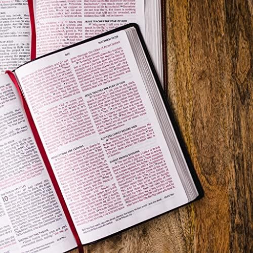 NKJV Holy Bible, Giant Print Thinline Bible, Brown Leathersoft, Thumb Indexed, Red Letter, Comfort Print: New King James Version by Thomas Nelson