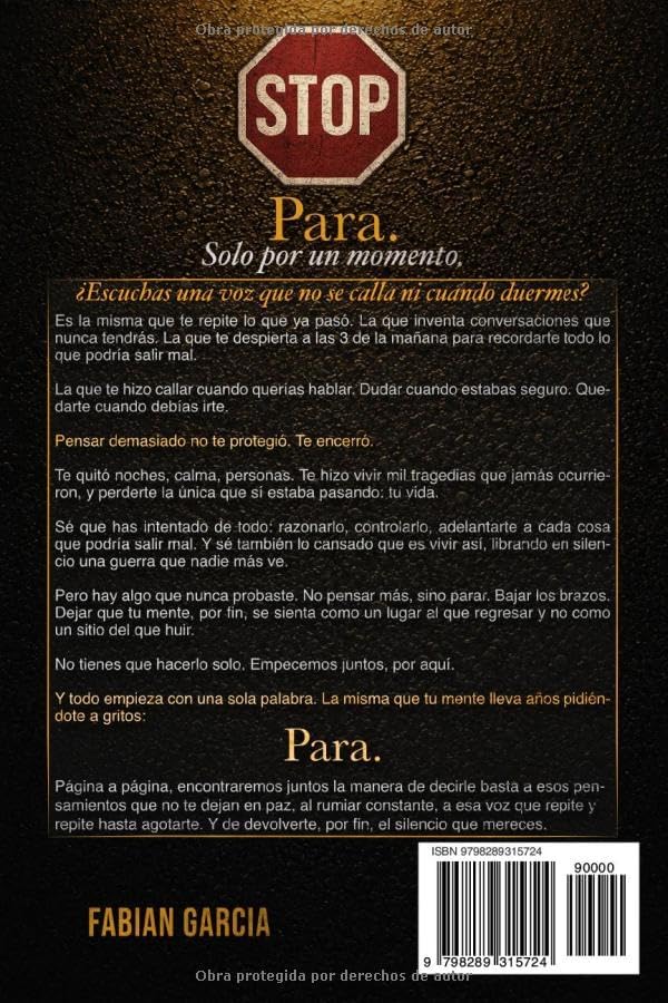 Deja de pensar demasiado: 5 Libros en 1: Aunque el pánico te asfixie, la depresión te hunda y pensar demasiado te deje agotado… !El amor propio grita y resucita! (Spanish Edition) by Fabian Garcia